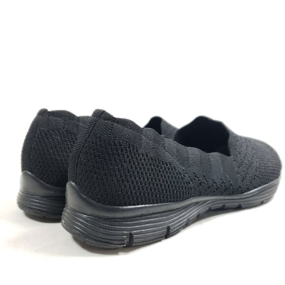 Skechers Womens Size 8.5 Black Slip On Air Cooled Memory Foam Walking Shoes - Picture 3 of 8